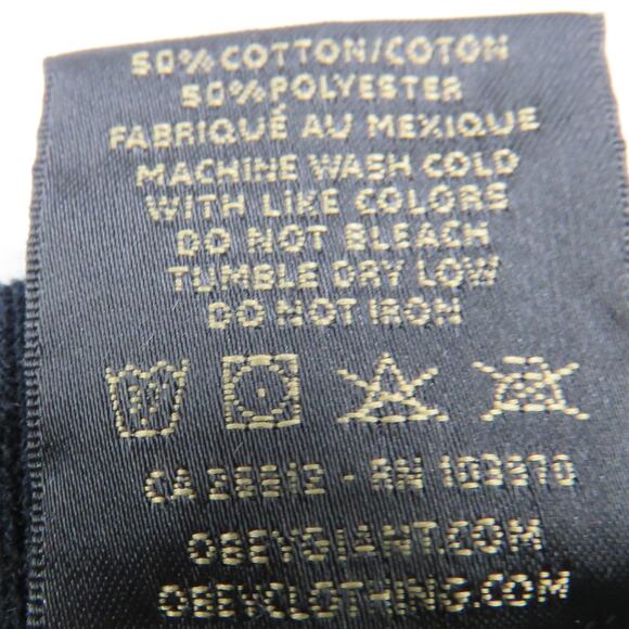 Obey Black Floral Letter Crewneck Pullover Sweatshirt Floral Small - Picture 3 of 5